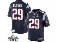 Youth Nike New England Patriots #29 LeGarrette Blount Navy Blue Team Color Super Bowl XLIX NFL Jersey