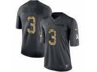 Youth Nike New England Patriots #3 Stephen Gostkowski Limited Black 2016 Salute to Service NFL Jersey