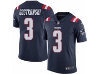 Youth Nike New England Patriots #3 Stephen Gostkowski Limited Navy Blue Rush NFL Jersey