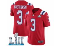 Youth Nike New England Patriots #3 Stephen Gostkowski Red Alternate Vapor Untouchable Limited Player Super Bowl LII NFL Jersey