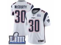 Youth Nike New England Patriots #30 Jason McCourty White Vapor Untouchable Limited Player Super Bowl LIII Bound NFL Jersey