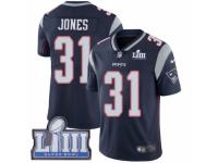 Youth Nike New England Patriots #31 Jonathan Jones Navy Blue Team Color Vapor Untouchable Limited Player Super Bowl LIII Bound NFL Jersey