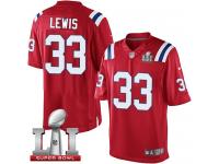 Youth Nike New England Patriots #33 Dion Lewis Limited Red Alternate Super Bowl LI 51 NFL Jersey