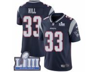 Youth Nike New England Patriots #33 Jeremy Hill Navy Blue Team Color Vapor Untouchable Limited Player Super Bowl LIII Bound NFL Jersey