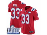 Youth Nike New England Patriots #33 Jeremy Hill Red Alternate Vapor Untouchable Limited Player Super Bowl LIII Bound NFL Jersey