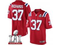 Youth Nike New England Patriots #37 Jordan Richards Elite Red Alternate Super Bowl LI 51 NFL Jersey