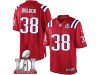 Youth Nike New England Patriots #38 Brandon Bolden Elite Red Alternate Super Bowl LI 51 NFL Jersey