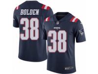 Youth Nike New England Patriots 38 Brandon Bolden Limited Navy Blue Rush NFL Jersey