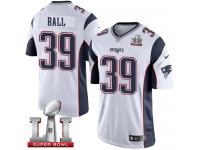 Youth Nike New England Patriots #39 Montee Ball Elite White Super Bowl LI 51 NFL Jersey