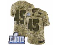 Youth Nike New England Patriots #45 Donald Trump Limited Camo 2018 Salute to Service Super Bowl LIII Bound NFL Jersey