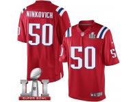 Youth Nike New England Patriots #50 Rob Ninkovich Elite Red Alternate Super Bowl LI 51 NFL Jersey