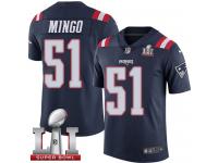 Youth Nike New England Patriots #51 Barkevious Mingo Limited Navy Blue Rush Super Bowl LI 51 NFL Jersey