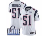 Youth Nike New England Patriots #51 JaWhaun Bentley White Vapor Untouchable Limited Player Super Bowl LIII Bound NFL Jersey