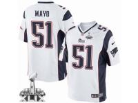 Youth Nike New England Patriots #51 Jerod Mayo White Super Bowl XLIX NFL Jersey