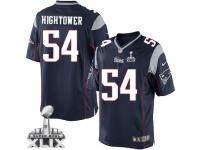 Youth Nike New England Patriots #54 Dont'a Hightower Navy Blue Team Color Super Bowl XLIX NFL Jersey