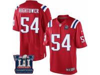 Youth Nike New England Patriots #54 Dont'a Hightower Red Alternate Super Bowl LI Champions NFL Jersey