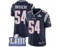 Youth Nike New England Patriots #54 Tedy Bruschi Navy Blue Team Color Vapor Untouchable Limited Player Super Bowl LIII Bound NFL Jersey