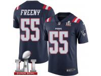 Youth Nike New England Patriots #55 Jonathan Freeny Limited Navy Blue Rush Super Bowl LI 51 NFL Jersey