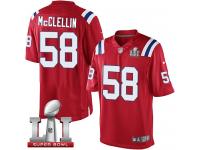 Youth Nike New England Patriots #58 Shea McClellin Elite Red Alternate Super Bowl LI 51 NFL Jersey