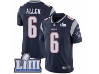 Youth Nike New England Patriots #6 Ryan Allen Navy Blue Team Color Vapor Untouchable Limited Player Super Bowl LIII Bound NFL Jersey