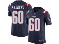 Youth Nike New England Patriots #60 David Andrews Limited Navy Blue Rush NFL Jersey