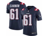 Youth Nike New England Patriots #61 Marcus Cannon Limited Navy Blue Rush NFL Jersey