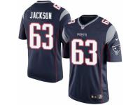 Youth Nike New England Patriots #63 Tre Jackson Navy Blue Team Color NFL Jersey