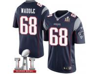 Youth Nike New England Patriots #68 LaAdrian Waddle Elite Navy Blue Team Color Super Bowl LI 51 NFL Jersey