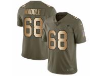 Youth Nike New England Patriots #68 LaAdrian Waddle Limited Olive/Gold 2017 Salute to Service NFL Jersey