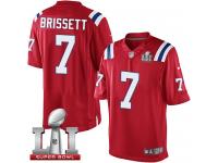 Youth Nike New England Patriots #7 Jacoby Brissett Elite Red Alternate Super Bowl LI 51 NFL Jersey