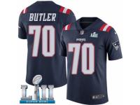 Youth Nike New England Patriots #70 Adam Butler Limited Navy Blue Rush Vapor Untouchable Super Bowl LII NFL Jersey