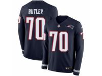 Youth Nike New England Patriots #70 Adam Butler Limited Navy Blue Therma Long Sleeve NFL Jersey