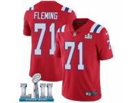 Youth Nike New England Patriots #71 Cameron Fleming Red Alternate Vapor Untouchable Limited Player Super Bowl LII NFL Jersey