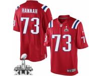 Youth Nike New England Patriots #73 John Hannah Red Alternate Super Bowl XLIX NFL Jersey