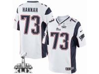 Youth Nike New England Patriots #73 John Hannah White Super Bowl XLIX NFL Jersey