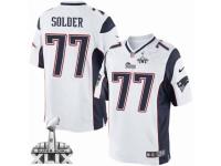 Youth Nike New England Patriots #77 Nate Solder White Super Bowl XLIX NFL Jersey