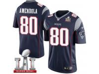 Youth Nike New England Patriots #80 Danny Amendola Elite Navy Blue Team Color Super Bowl LI 51 NFL Jersey