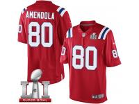 Youth Nike New England Patriots #80 Danny Amendola Elite Red Alternate Super Bowl LI 51 NFL Jersey