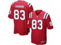 Youth Nike New England Patriots #83 Lavelle Hawkins Red Alternate NFL Jersey