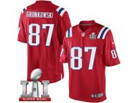 Youth Nike New England Patriots #87 Rob Gronkowski Limited Red Alternate Super Bowl LI 51 NFL Jersey