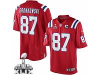 Youth Nike New England Patriots #87 Rob Gronkowski Red Alternate Super Bowl XLIX NFL Jersey