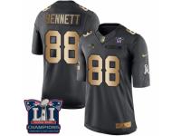 Youth Nike New England Patriots #88 Martellus Bennett Limited Black Gold Salute to Service Super Bowl LI Champions NFL Jersey