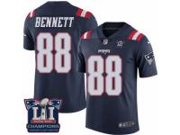 Youth Nike New England Patriots #88 Martellus Bennett Limited Navy Blue Rush Super Bowl LI Champions NFL Jersey