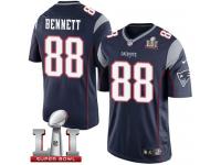 Youth Nike New England Patriots #88 Martellus Bennett Limited Navy Blue Team Color Super Bowl LI 51 NFL Jersey