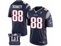 Youth Nike New England Patriots #88 Martellus Bennett Navy Blue Team Color Super Bowl LI Champions NFL Jersey