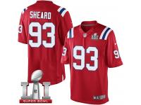 Youth Nike New England Patriots #93 Jabaal Sheard Elite Red Alternate Super Bowl LI 51 NFL Jersey