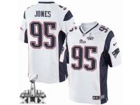 Youth Nike New England Patriots #95 Chandler Jones White Super Bowl XLIX NFL Jersey