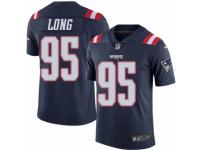 Youth Nike New England Patriots #95 Chris Long Limited Navy Blue Rush NFL Jersey