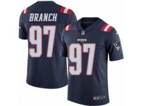 Youth Nike New England Patriots #97 Alan Branch Limited Navy Blue Rush NFL Jersey