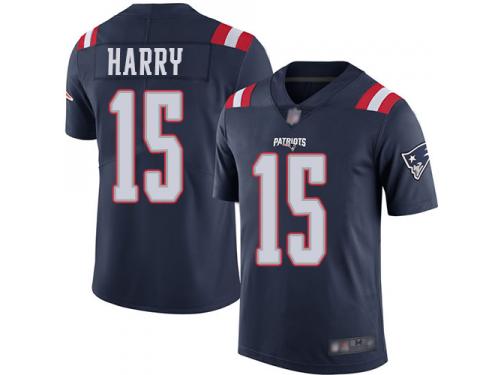 #15 Limited N'Keal Harry Navy Blue Football Youth Jersey New England Patriots Rush Vapor Untouchable